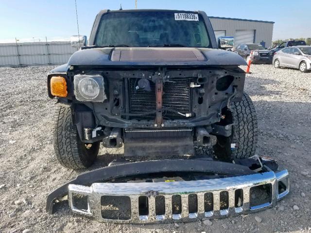 5GTDN13E778214245 - 2007 HUMMER H3 BLACK photo 9