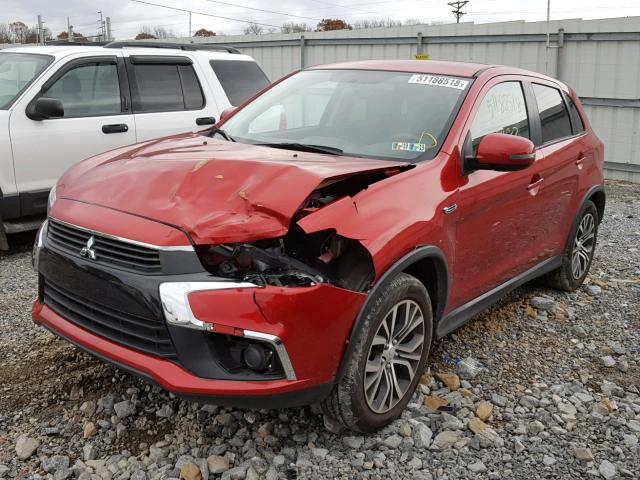 JA4AP3AU2HZ031044 - 2017 MITSUBISHI OUTLANDER RED photo 2