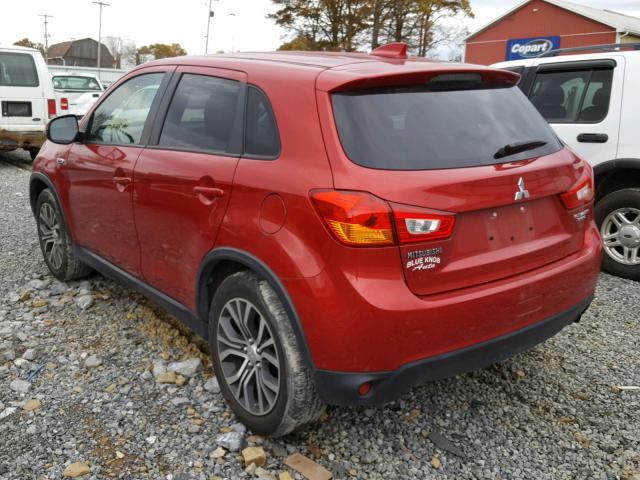 JA4AP3AU2HZ031044 - 2017 MITSUBISHI OUTLANDER RED photo 3