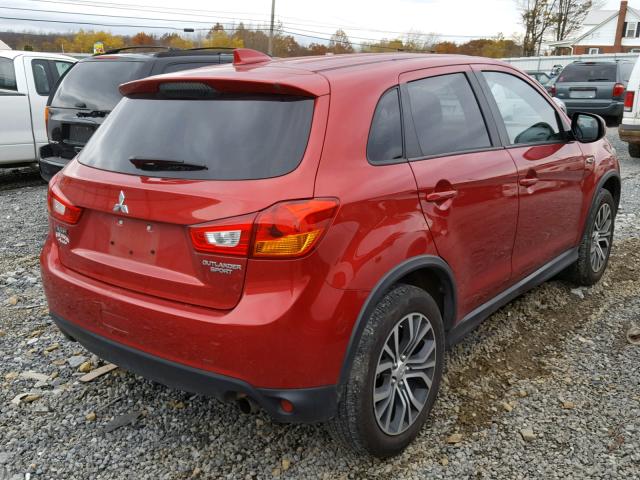 JA4AP3AU2HZ031044 - 2017 MITSUBISHI OUTLANDER RED photo 4