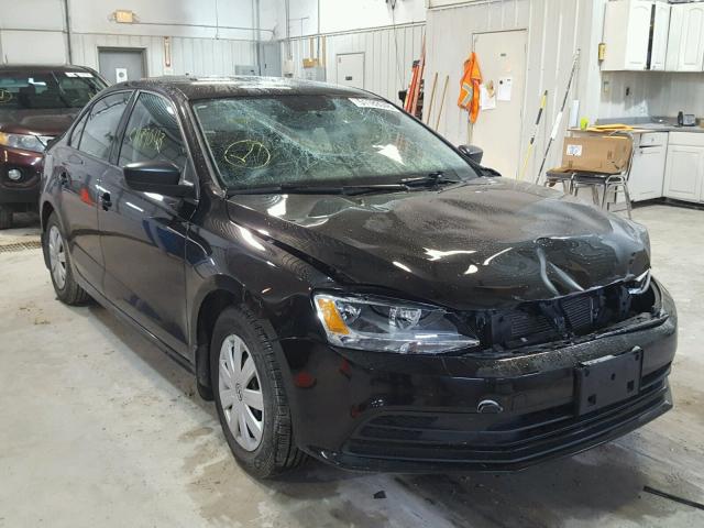 3VW2K7AJ3FM287159 - 2015 VOLKSWAGEN JETTA BASE BLACK photo 1