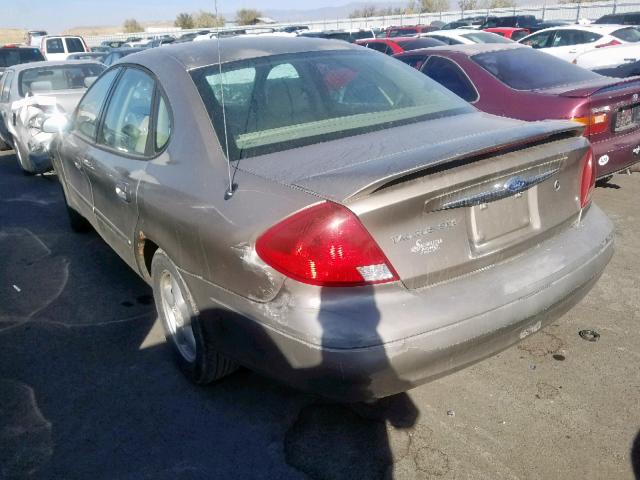 1FAFP55S02A233635 - 2002 FORD TAURUS SES TAN photo 3