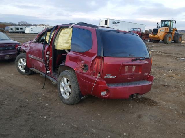 1GKDT13S952320106 - 2005 GMC ENVOY RED photo 3