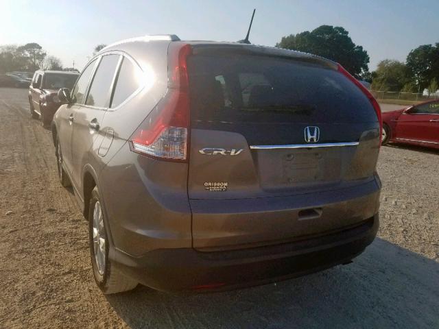 5J6RM3H70CL002181 - 2012 HONDA CR-V EXL GRAY photo 3