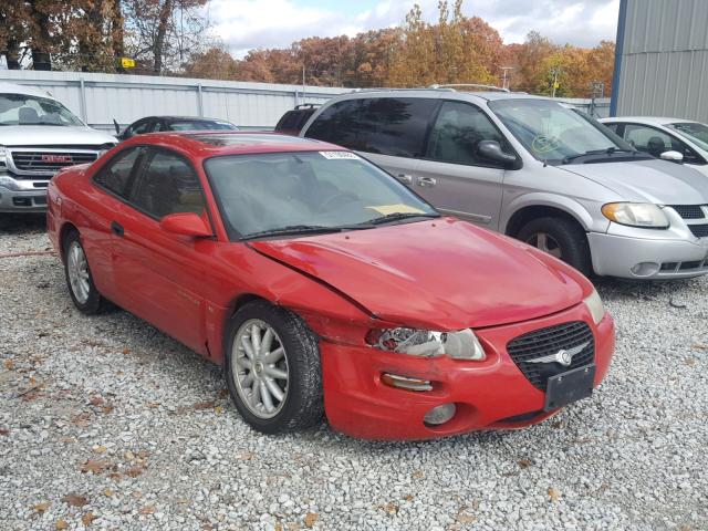 4C3AU52N3XE010794 - 1999 CHRYSLER SEBRING LX RED photo 1