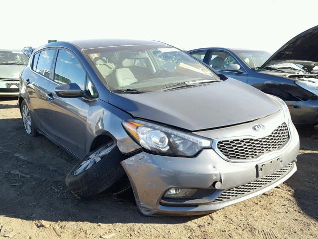 KNAFX5A82F5418592 - 2015 KIA FORTE EX GRAY photo 1