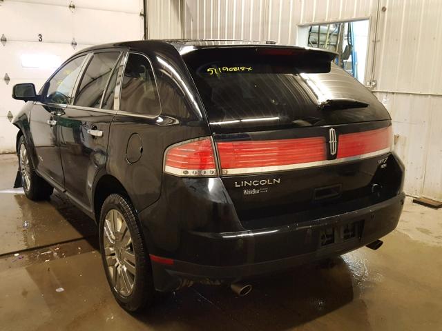 2LMDU88C09BJ09606 - 2009 LINCOLN MKX BLACK photo 3