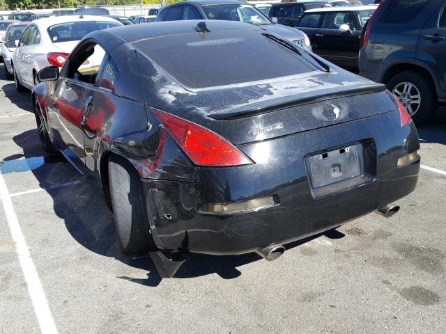 JN1AZ34E14T052097 - 2004 NISSAN 350Z COUPE BLACK photo 3