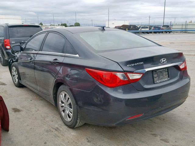 5NPEB4AC4DH600691 - 2013 HYUNDAI SONATA GLS CHARCOAL photo 3