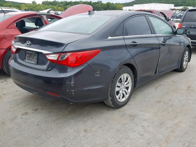 5NPEB4AC4DH600691 - 2013 HYUNDAI SONATA GLS CHARCOAL photo 4