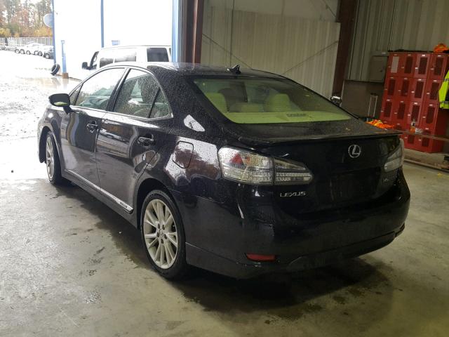 JTHBB1BA4A2010114 - 2010 LEXUS HS 250H BLACK photo 3