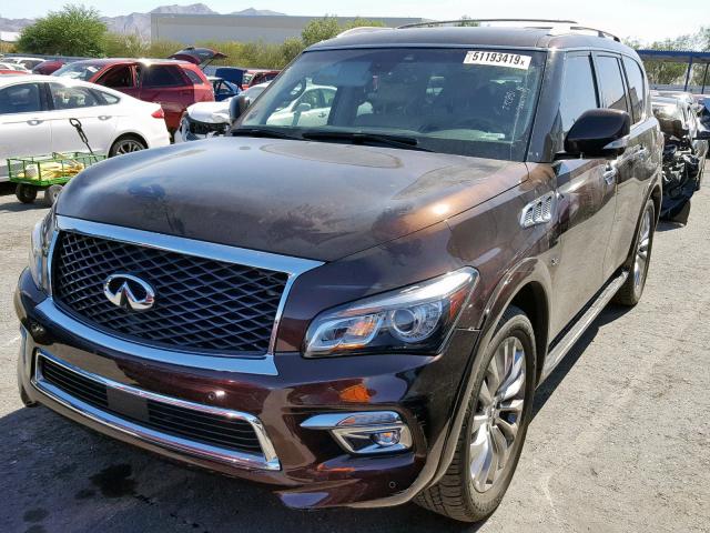 JN8AZ2NE1H9154030 - 2017 INFINITI QX80 BASE BROWN photo 2