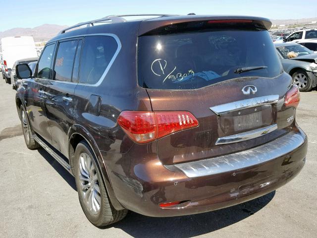 JN8AZ2NE1H9154030 - 2017 INFINITI QX80 BASE BROWN photo 3