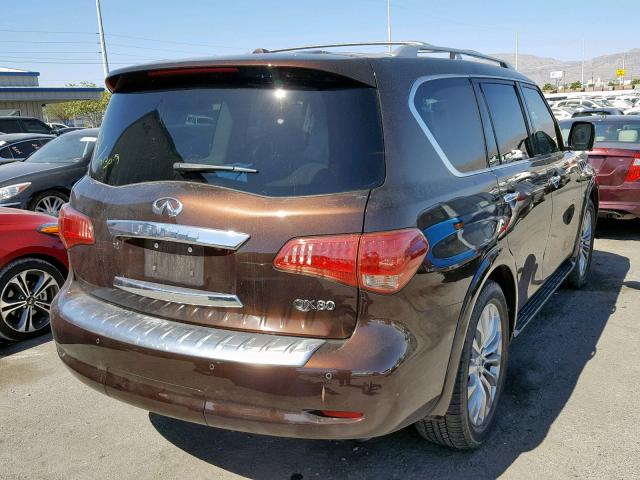 JN8AZ2NE1H9154030 - 2017 INFINITI QX80 BASE BROWN photo 4