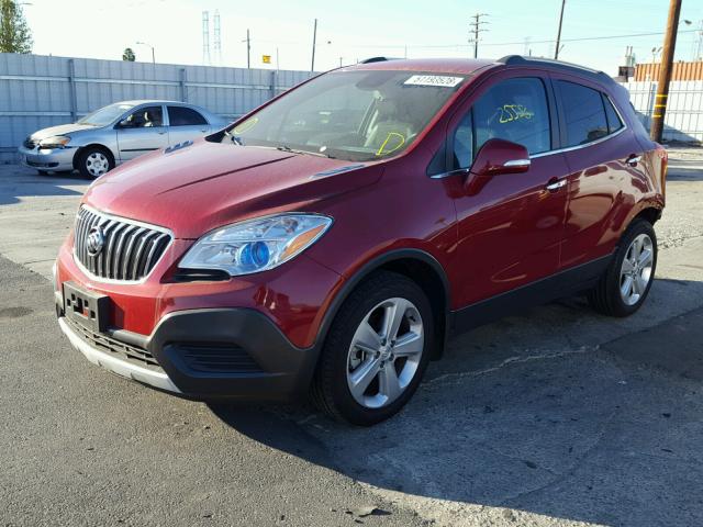 KL4CJASB7GB599342 - 2016 BUICK ENCORE RED photo 2