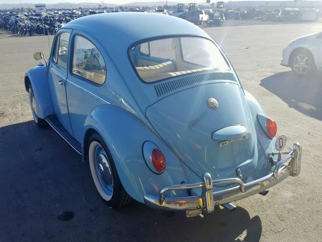 117381024 - 1967 VOLKSWAGEN BEATLE BLUE photo 3