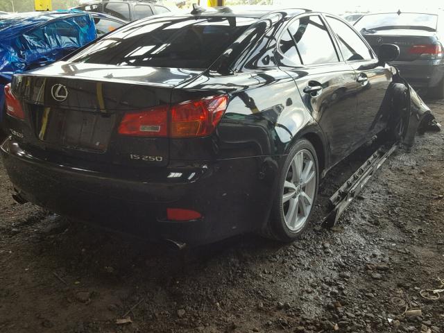 JTHBK262275034265 - 2007 LEXUS IS 250 BLACK photo 4