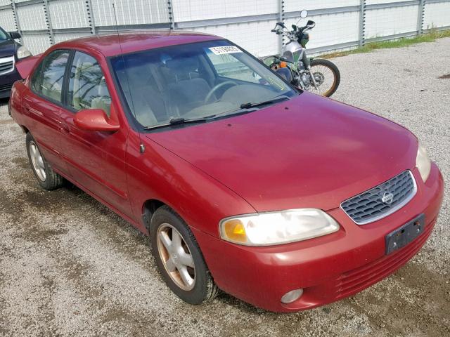 3N1BB51D1YL102863 - 2000 NISSAN SENTRA SE BURGUNDY photo 1