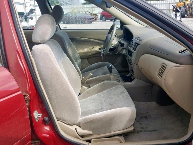 3N1BB51D1YL102863 - 2000 NISSAN SENTRA SE BURGUNDY photo 5