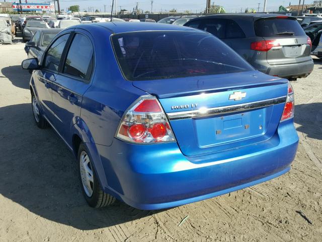 KL1TD56EX9B669757 - 2009 CHEVROLET AVEO LS BLUE photo 3