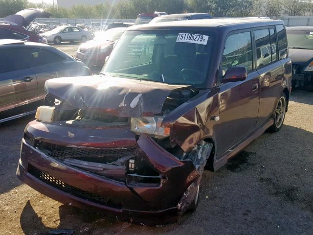 JTLKT324364051449 - 2006 TOYOTA SCION XB Бордовый фото 2