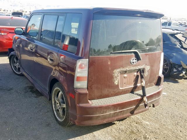 JTLKT324364051449 - 2006 TOYOTA SCION XB Бордовый фото 3