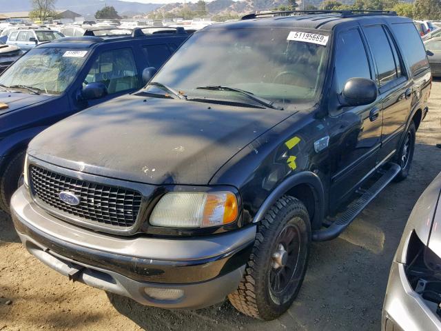 1FMRU15W72LA07880 - 2002 FORD EXPEDITION BLACK photo 2