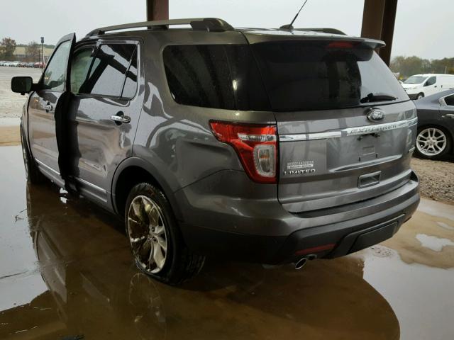 1FM5K7F83EGB06961 - 2014 FORD EXPLORER L GRAY photo 3