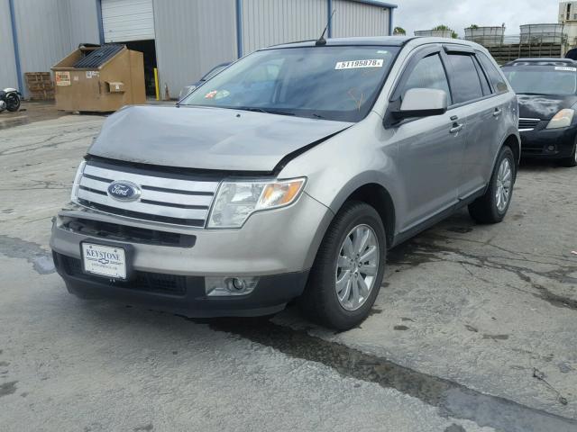 2FMDK38C38BB08890 - 2008 FORD EDGE SEL GRAY photo 2