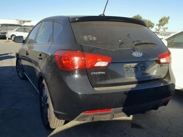 KNAFU5A23D5657439 - 2013 KIA FORTE EX BLACK photo 3