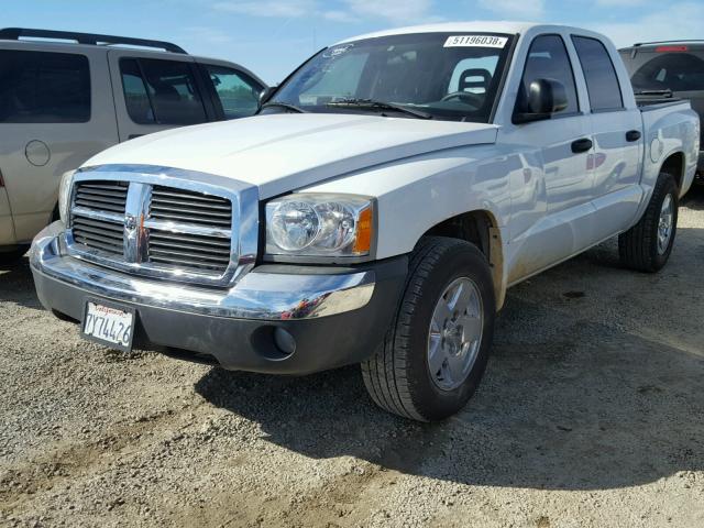 1D7HE48J05S329758 - 2005 DODGE DAKOTA QUA WHITE photo 2