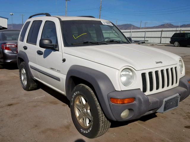 1J4GL48KX2W340625 - 2002 JEEP LIBERTY SP WHITE photo 1