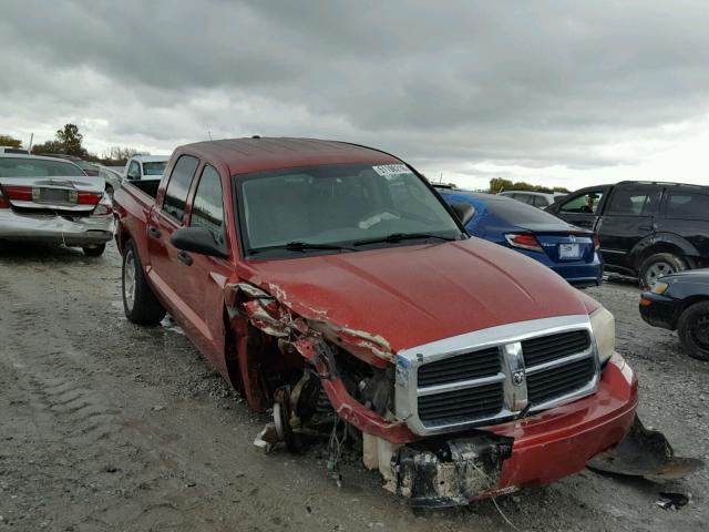 1D7HE48N66S666309 - 2006 DODGE DAKOTA QUA RED photo 1