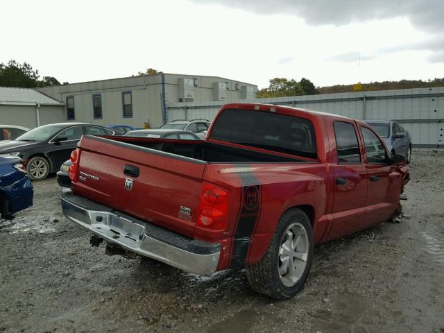 1D7HE48N66S666309 - 2006 DODGE DAKOTA QUA RED photo 4