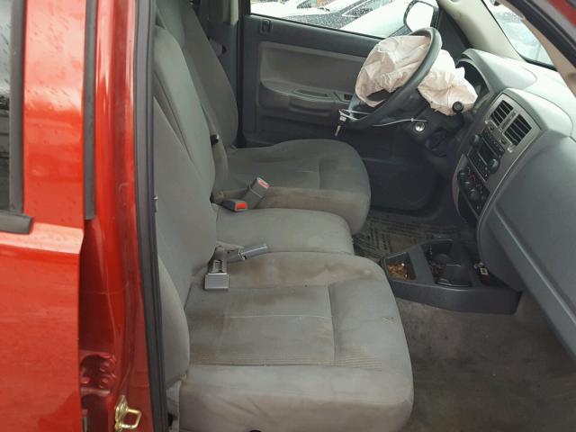 1D7HE48N66S666309 - 2006 DODGE DAKOTA QUA RED photo 5