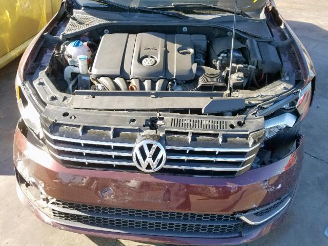 1VWBP7A31CC087428 - 2012 VOLKSWAGEN PASSAT SE BURGUNDY photo 7