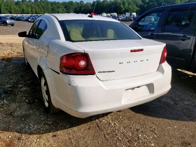 1B3BD4FB3BN573026 - 2011 DODGE AVENGER EX WHITE photo 3