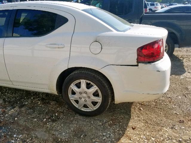 1B3BD4FB3BN573026 - 2011 DODGE AVENGER EX WHITE photo 9