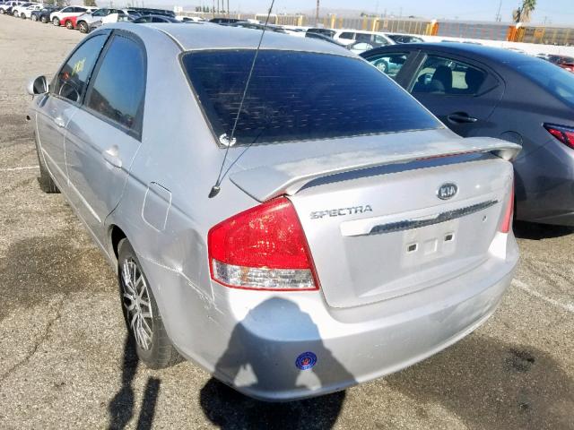 KNAFE122085544591 - 2008 KIA SPECTRA EX SILVER photo 3