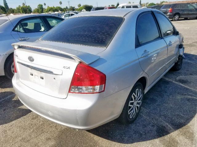 KNAFE122085544591 - 2008 KIA SPECTRA EX SILVER photo 4