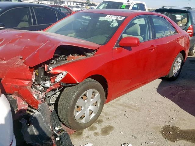 4T1BE46K07U058196 - 2007 TOYOTA CAMRY CE RED photo 2