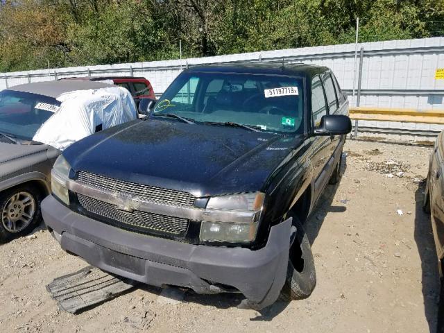 3GNEK13T73G113091 - 2003 CHEVROLET AVALANCHE BLACK photo 2