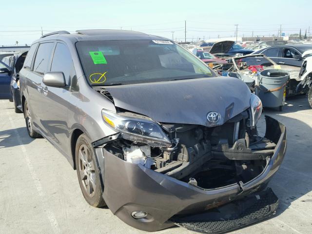 5TDXZ3DC5HS829195 - 2017 TOYOTA SIENNA SE GRAY photo 1