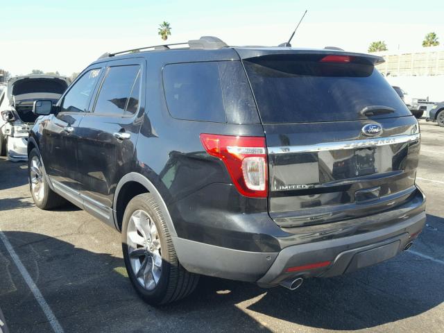 1FM5K7F80DGA71052 - 2013 FORD EXPLORER L BLACK photo 3