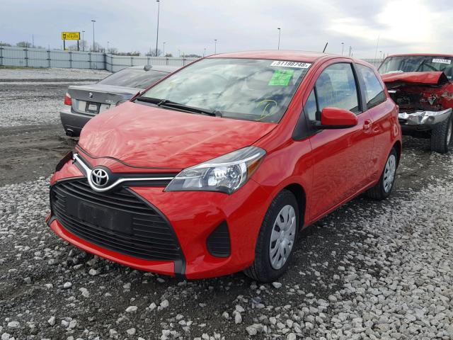 VNKJTUD31GA066852 - 2016 TOYOTA YARIS L RED photo 2