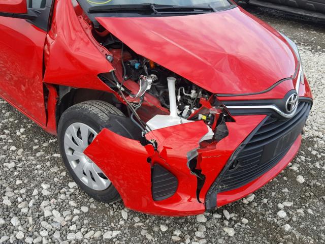 VNKJTUD31GA066852 - 2016 TOYOTA YARIS L RED photo 9