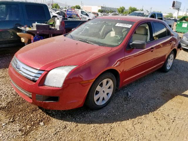 3FAHP06Z87R275975 - 2007 FORD FUSION S RED photo 2