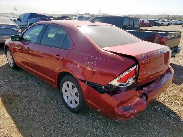 3FAHP06Z87R275975 - 2007 FORD FUSION S RED photo 3