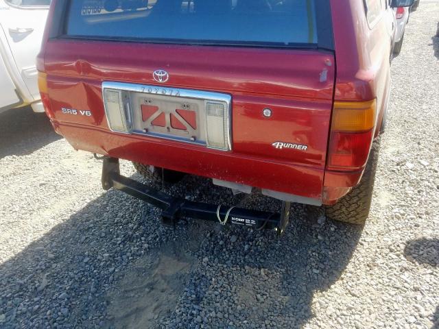 JT3VN39W8N8036015 - 1992 TOYOTA 4RUNNER VN RED photo 9