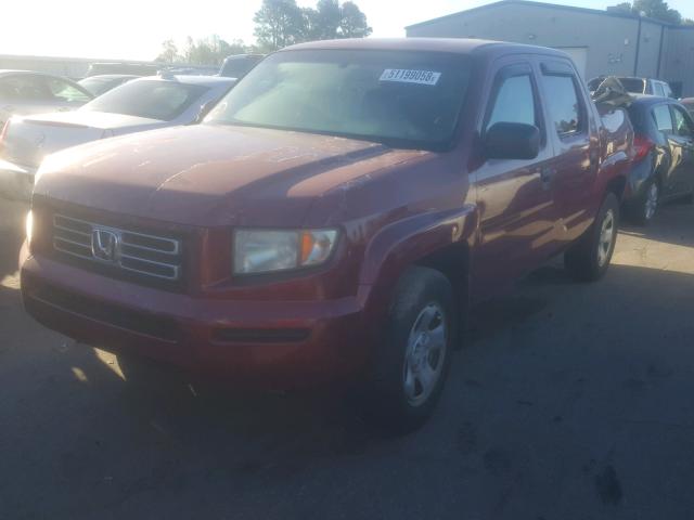 2HJYK16236H552880 - 2006 HONDA RIDGELINE BURGUNDY photo 2